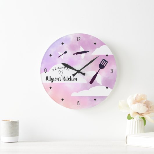 Himmlische Engel Fliegenflügel Küche Große Wanduhr (Zuhause)