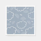 Himmlische Engel-Heiligenschein-Wolke Blaue Servie Serviette (Vorderseite)