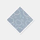 Himmlische Engel-Heiligenschein-Wolke Blaue Servie Serviette (Ecke)