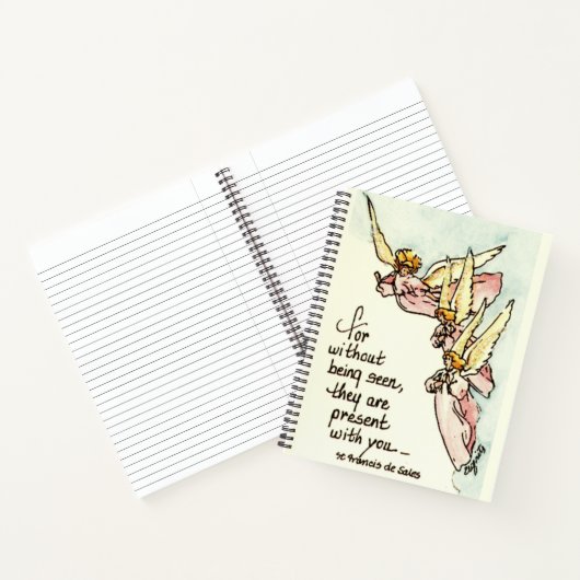 Himmlische Engel mit Sprichwort Comfort Sketch Notizblock (Innenseite)