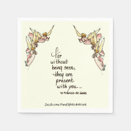 Himmlische Engel mit Sprichwort Comfort Sketch Serviette