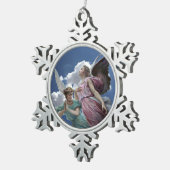 Himmlische Engel Schneeflocken Zinn-Ornament (Rechts)