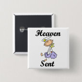Himmlische Engel T-Shirts und Geschenke Button (Vorne & Hinten)