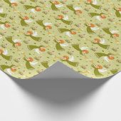 Himmlische Engel: Vintages kindisch Muster Geschenkpapier (Ecke)