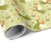 Himmlische Engel: Vintages kindisch Muster Geschenkpapier (Rolleneckpunkt)