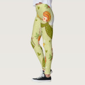 Himmlische Engel: Vintages kindisch Muster Leggings (Links)