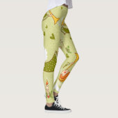 Himmlische Engel: Vintages kindisch Muster Leggings (Rechts)