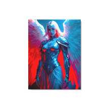 Himmlische Engelsschönheit in silberner Rüstung