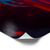 Himmlische Engelsschönheit in silberner Rüstung Poster (Ecke)