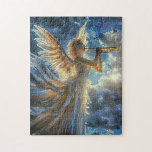Himmlische Fanfare Engel spielt Trompete Puzzle