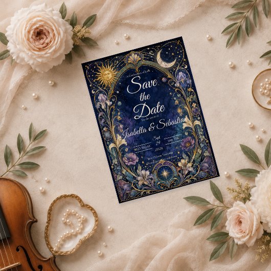 Himmlische Florale Hochzeit Save The Date