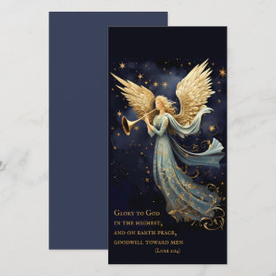Himmlische Freude in Blue Angel Weihnachts-Lesezei Dankeskarte