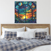 Himmlische Glaskunstwerk-Leinwand Leinwanddruck (Insitu (Schlafzimmer))