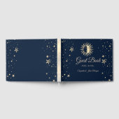 Himmlische Goldene Sonne Sterne Gästebuch (Voll)