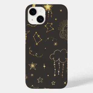 Himmlische goldene Sterne, Mond & Sternbilder Case-Mate iPhone 14 Hülle