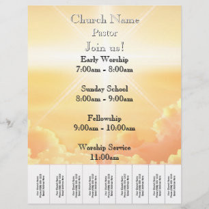 Himmlische Goldwolken Gottesdienste Flyer