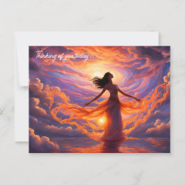 Himmlische Göttin schafft Licht Postkarte