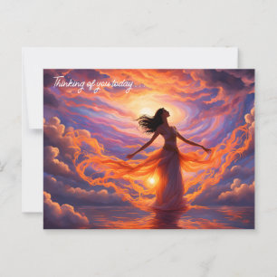 Himmlische Göttin schafft Licht Postkarte