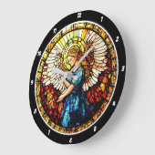 Himmlische Graubündel-Angel-Wand Große Wanduhr (Winkel)