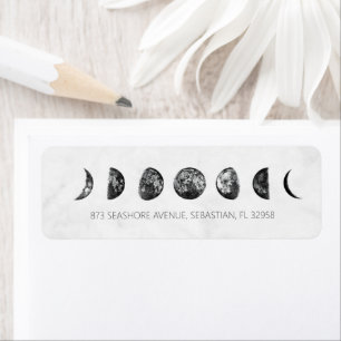 Himmlische graue Marmor-Mondphasen-Hochzeit