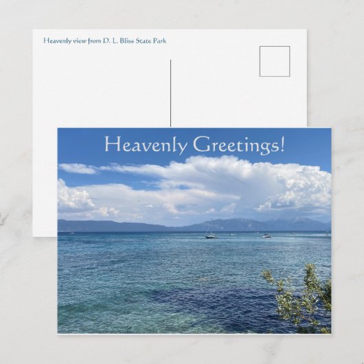 Himmlische Grüße! Postkarte (Vorne/Hinten)