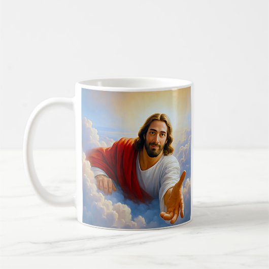 Himmlische Hand Jesus Kaffeetasse (Links)