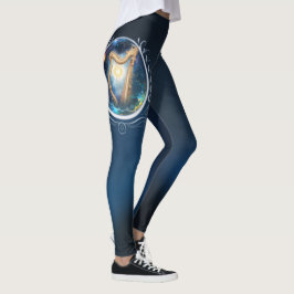 Himmlische Harfe der mondgebundenen Himmel.  Leggings