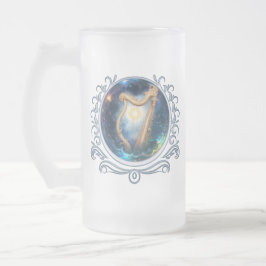 Himmlische Harfe der mondgebundenen Himmel.  Mattglas Bierglas