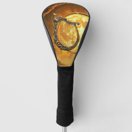 Himmlische Harfe des goldenen Mondes Golf Headcover
