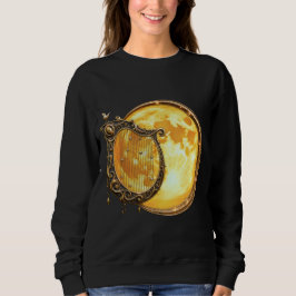 Himmlische Harfe des goldenen Mondes Sweatshirt