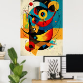 Himmlische Harmonie – Geometrischer Fluss der Mitt Poster (Heimbüro)