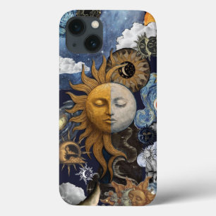 Himmlische Harmonie: Sonne und Mond Vintage-Collag Case-Mate iPhone Hülle