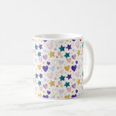 Himmlische Herzen & Sterne Kaffeetasse (VorderseiteRechts)