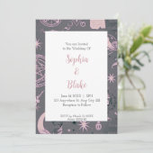 Himmlische Hexenhochzeit Einladung (Stehend Vorderseite)