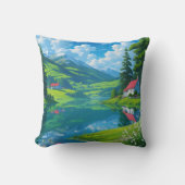 Himmlische Hillside - Schneebergsee Kissen (Vorderseite)