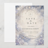 Himmlische himmlische Winterhochzeit Save The Date (Vorne/Hinten)
