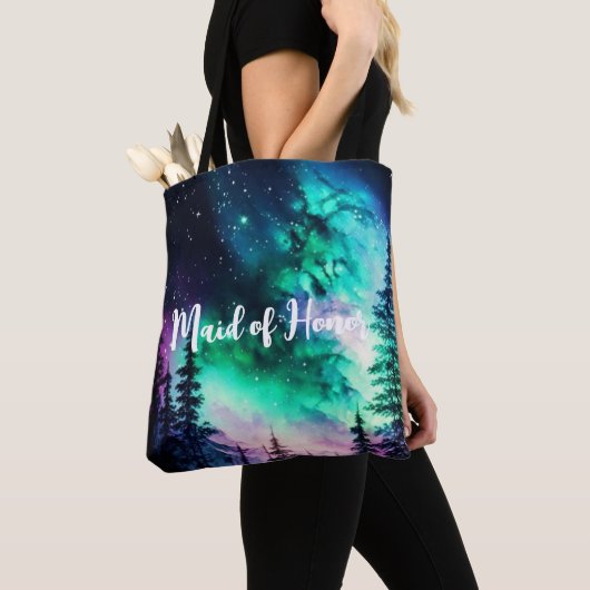 Himmlische Hochzeit unter dem Nordlicht Tasche (Von Nahem)