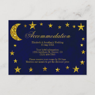 Himmlische Hochzeitsunterkunft unter dem Sternenhi Begleitkarte