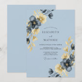 Himmlische Honig-Blatt-Hochzeit Einladung (Vorne/Hinten)