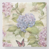 Himmlische Hydrangea Harmonie Steinuntersetzer (Vorderseite)