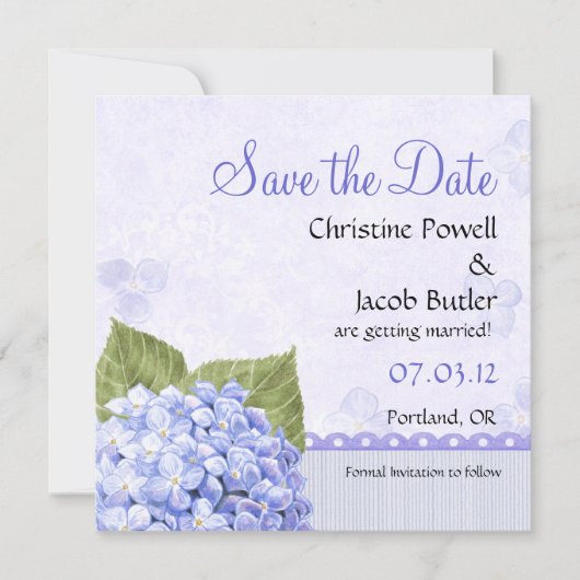 Himmlische Hydrangea - Save the Date (Vorderseite)