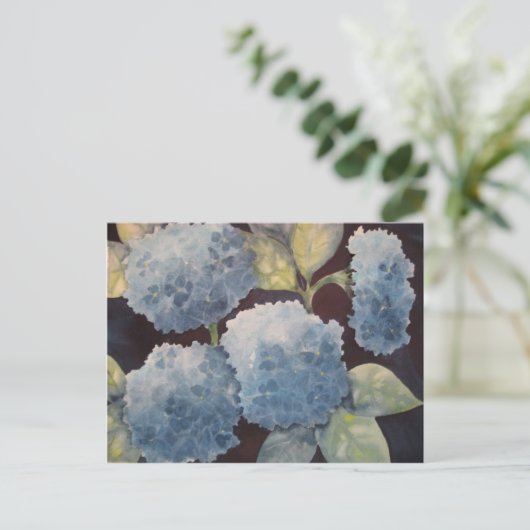 Himmlische Hydrangeas Postkarte (Stehend Vorderseite)