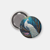 Himmlische Illustrationen zum weißen Pfauenhaus -  Magnet (Vorderseite/Rückseite)