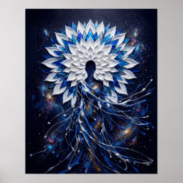 Himmlische Impasto-Mandala-Göttin Poster