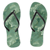 Himmlische Jade Chiyogami Pattern Blume Badesandalen (Fußbett)