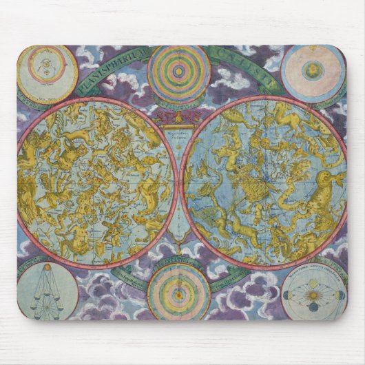 Himmlische Karte der Planeten Mousepad (Vorne)