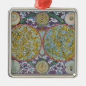Himmlische Karte der Planeten Silbernes Ornament (Vorne)