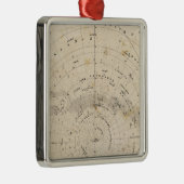 Himmlische Karte Silbernes Ornament (Rechts)