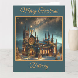 Himmlische Kathedrale zu Weihnachten Karte