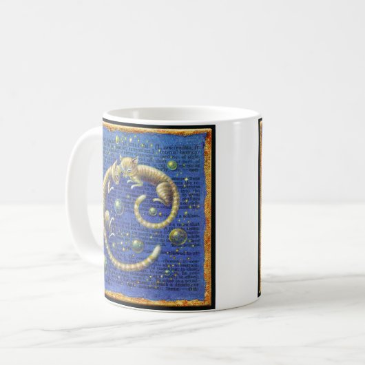 Himmlische Katzen-Fantasie-Tasse: Concinnity Kaffeetasse (Vorderseite Links)